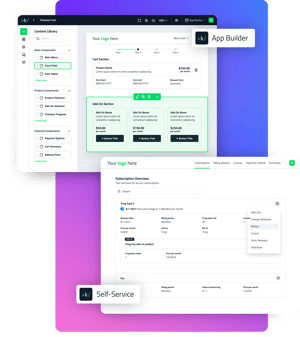 keylight checkout cart builder and customer self-service subscription overview portal